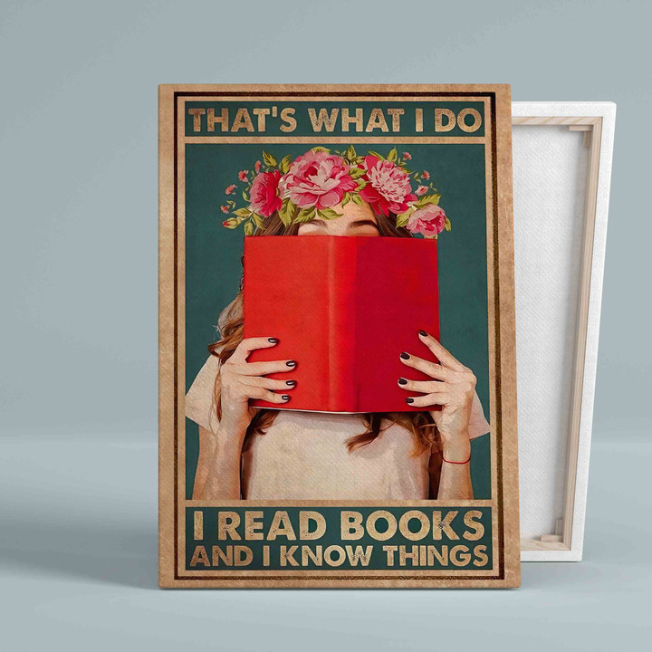 That's What I Do Canvas, I Read Books Canvas, Wall Art Canvas, Gift Canvas, Christmas Canvas