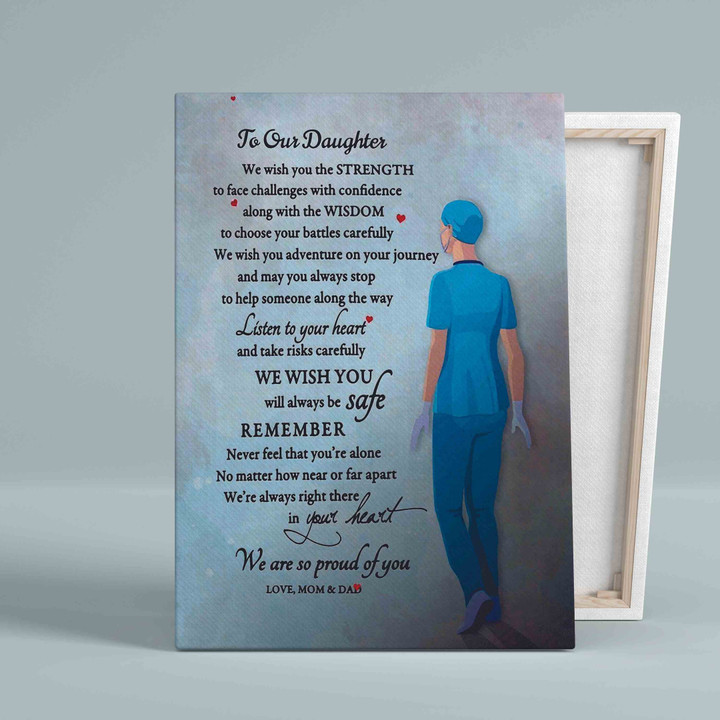 To Our Daughter Canvas, Family Canvas, Nursing Canvas, Wall Art Canvas