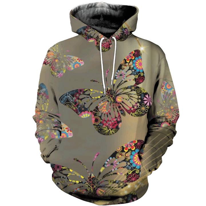 3D All Over Printed Butterflies T-shirt Hoodie ADAL120402