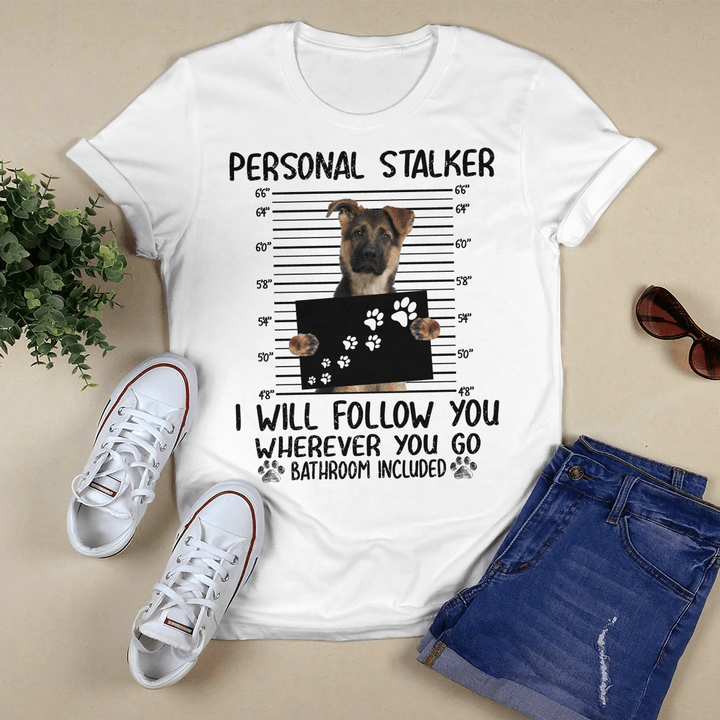 Personalized Custom Photo Dog Personal Stalker Printed Tshirt