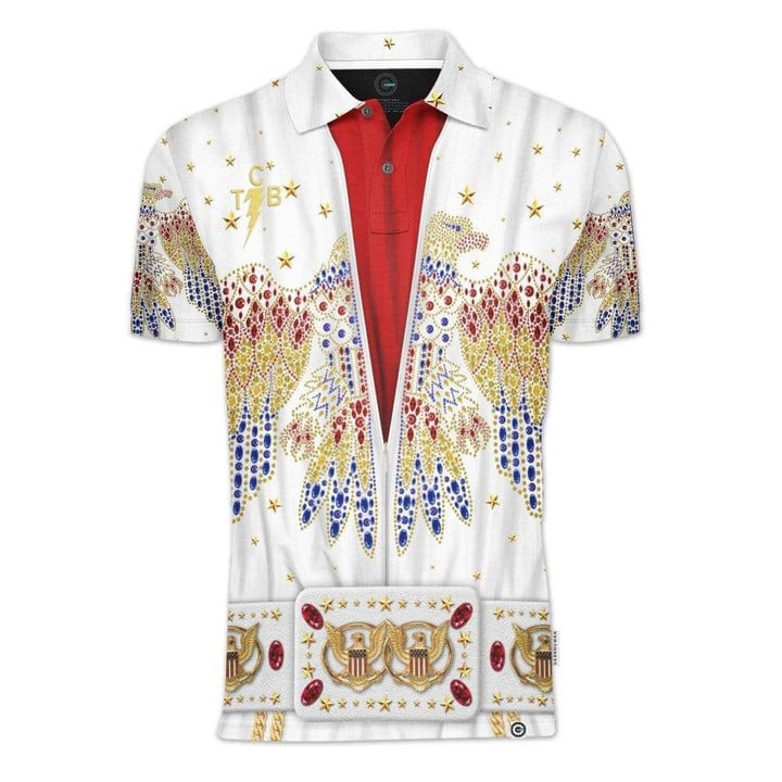 Alohazing 3D Elvis Presley Custom Polo T-Shirts Apparel