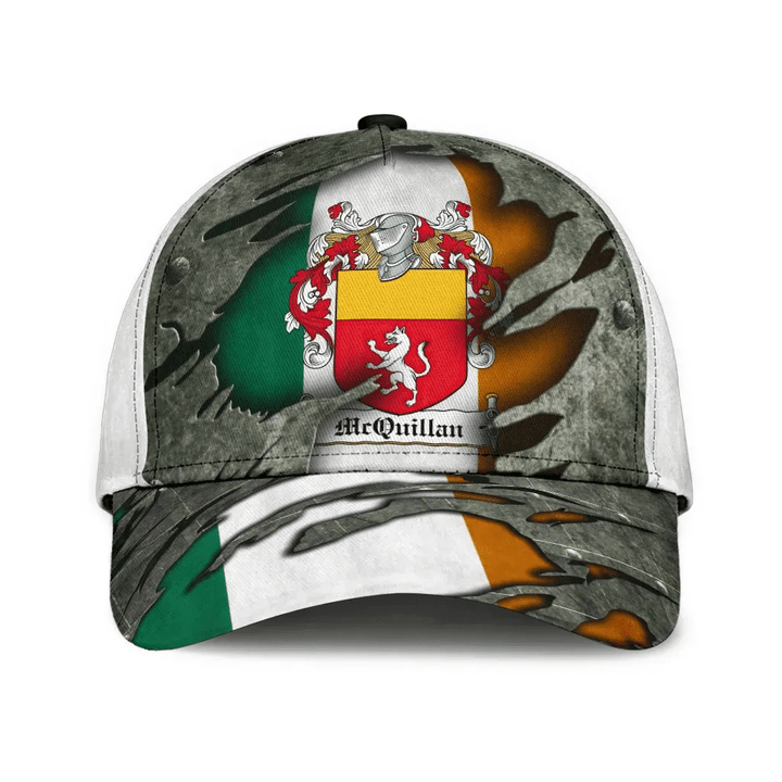 Mcquillan Coat Of Arms - Irish Family Crest Classic Cap 3D