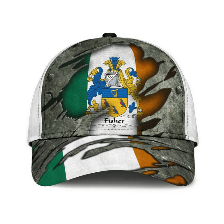 Fisher Coat Of Arms - Irish Family Crest Classic Cap 3D