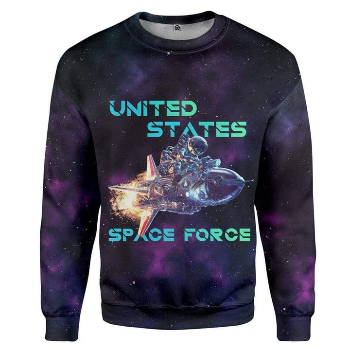 3D United States Space Force Custom Sweatshirt Apparel