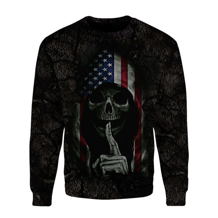 3D Skull Flag 3D Sweatshirt