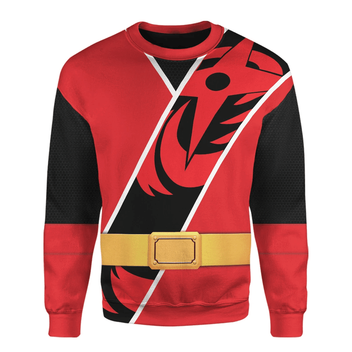 3D Power Ranger Ninja Steel Red Ranger Custom Sweatshirt
