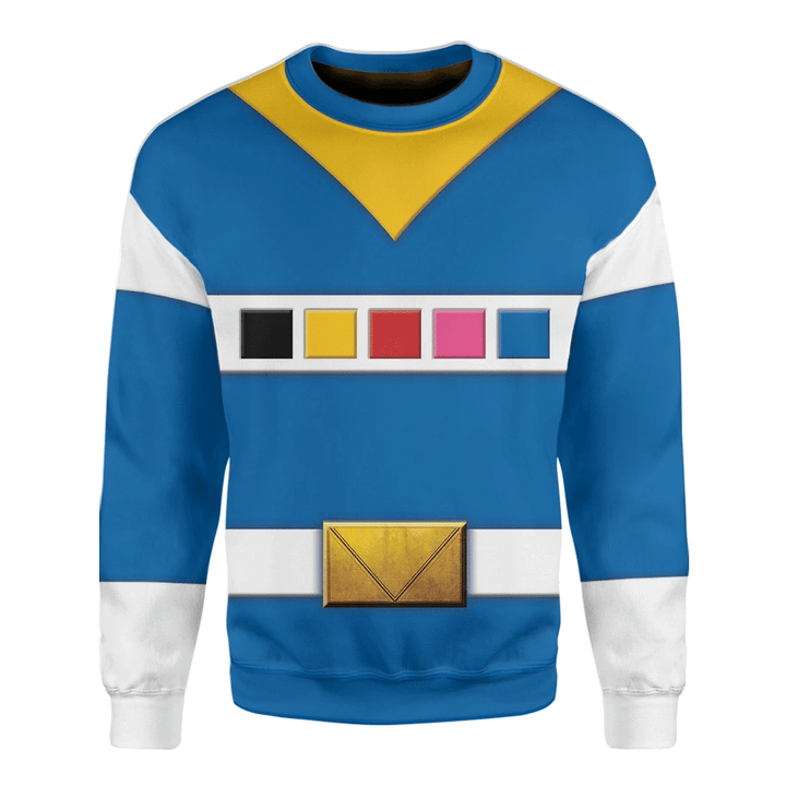 3D Blue Power Rangers In Space Custom Sweatshirt