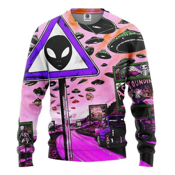 3D Aliens Are Coming To Earth Custom Sweatshirt Apparel