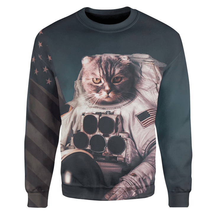 3D Cat Astronaut 3D Sweatshirt