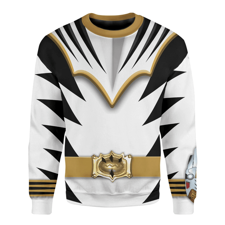 3D Dino Thunder White Power Rangers Custom Sweatshirt