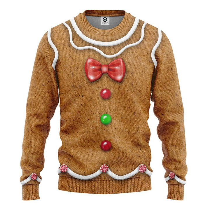 3D Gingerbread Costume Custom Sweatshirt Apparel