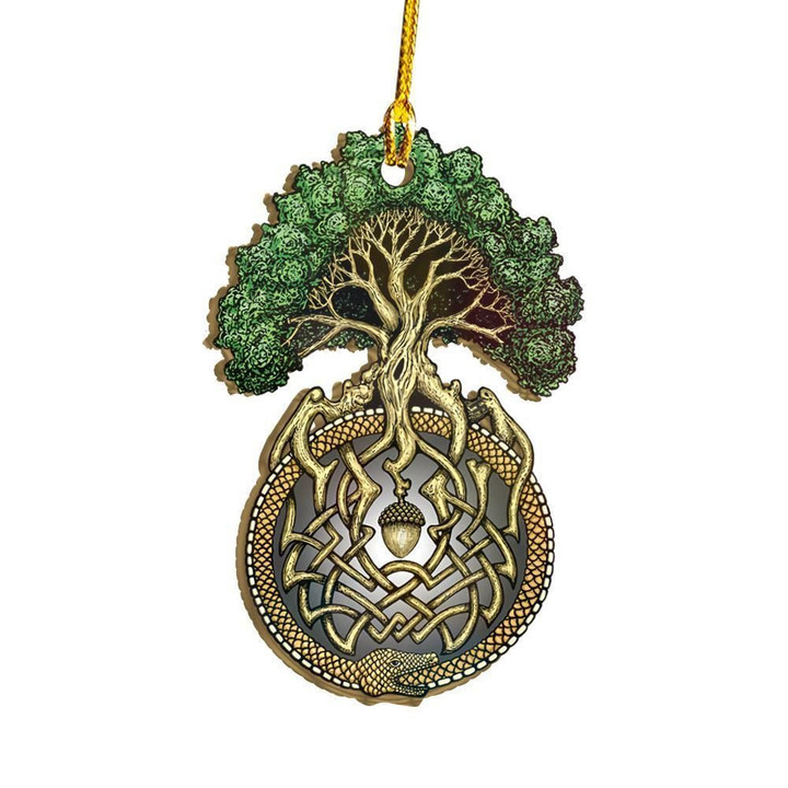Ouroboros Tree Of Life Wicca V2 Ornament