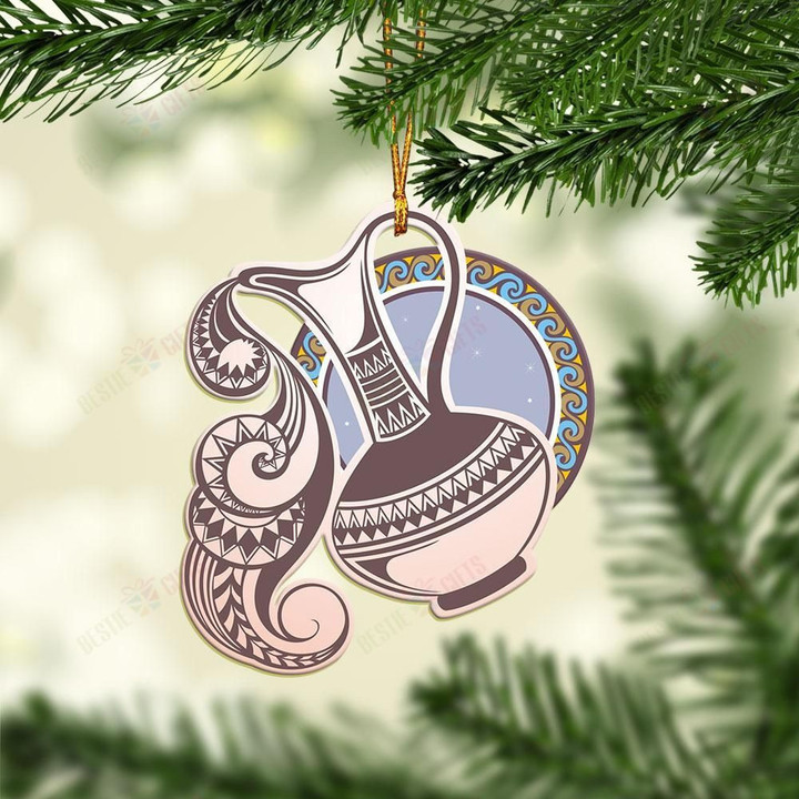 Love Zodiac Christmas Mica Ornament
