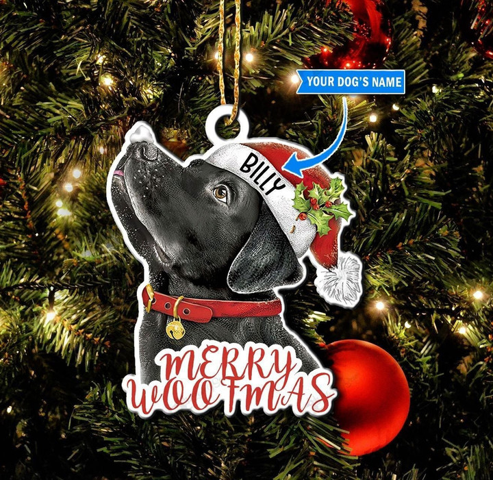 Black Labrador Personalized Ornament