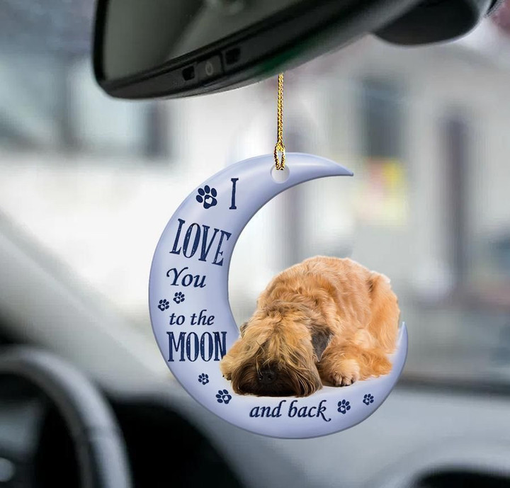 Wheaten Terrier Moon and Back 2 sides Ornament