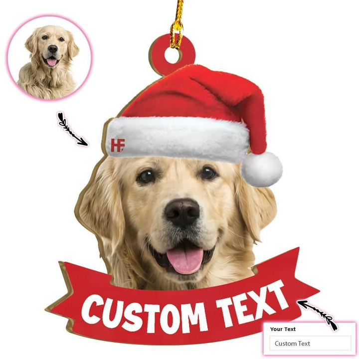 Custom Text Pet Name And Image Custom Ornament