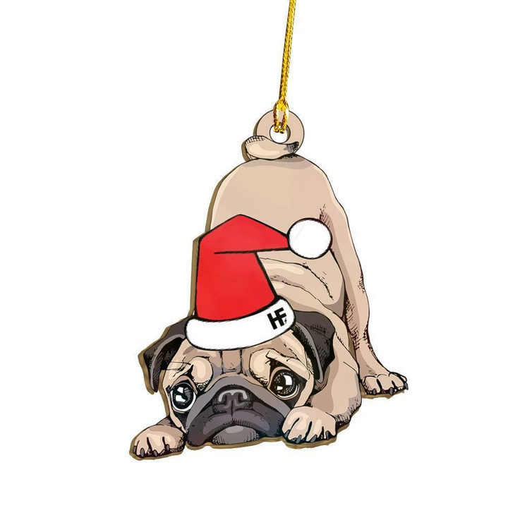 Funny Pug Christmas Ornament