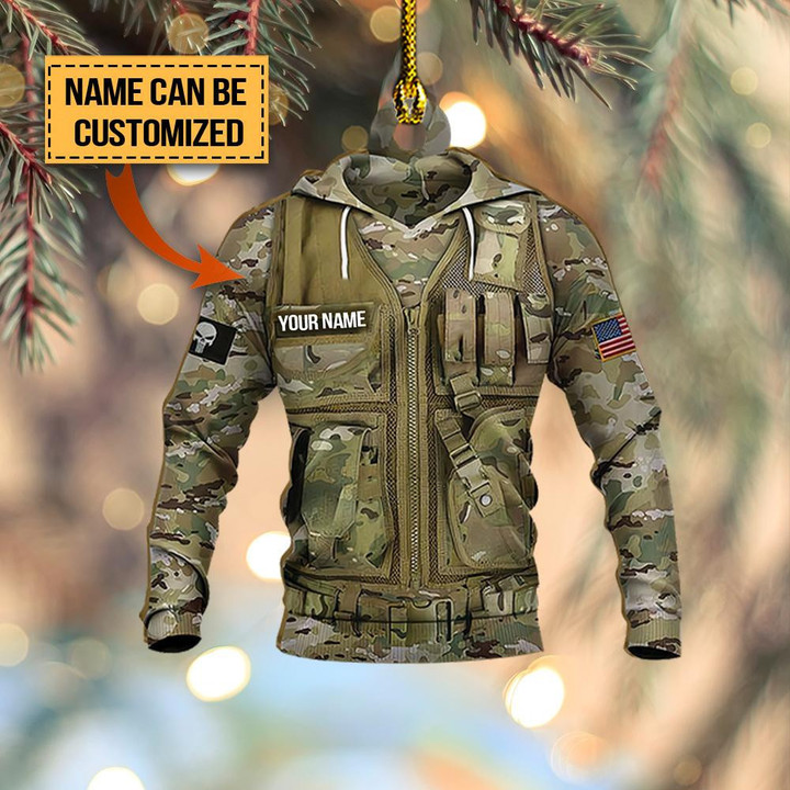Personalized Army Uniform Christmas Ornament