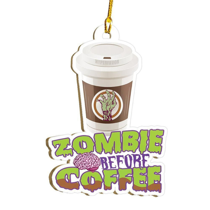 Zombie Before Coffee Ornament