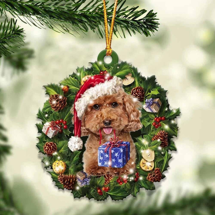 Toy Poodle and Christmas gift for her gift for him gift for Toy Poodle lover ornament