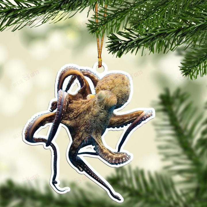 Love Octopus Mica Ornament