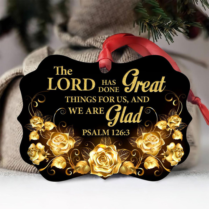 Blooming Flower Aluminium Ornament - The Lord Has Done Great Things For Us
