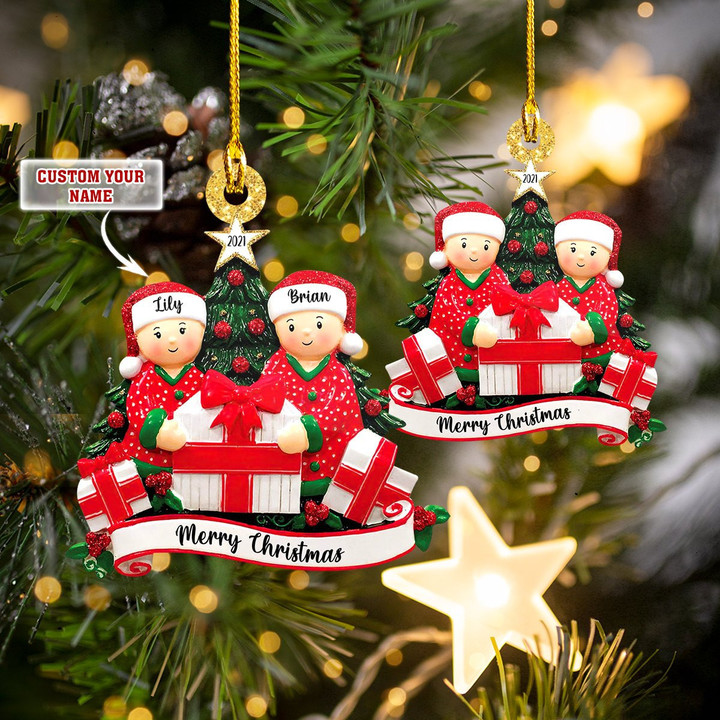 Personalized Merry Christmas Couple Christmas Ornament