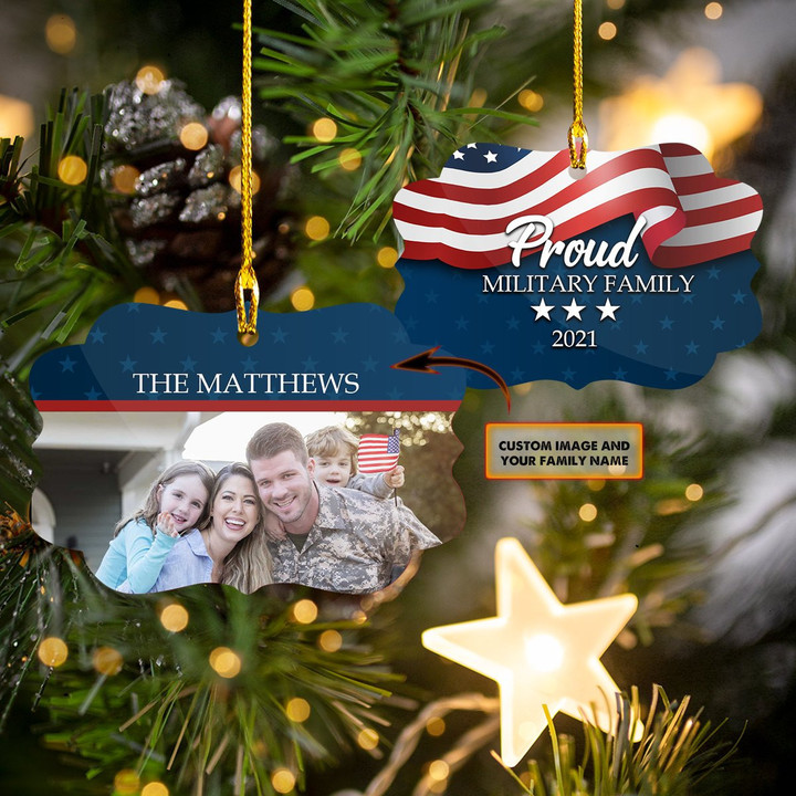 Personalized Military Family Christmas Ornament