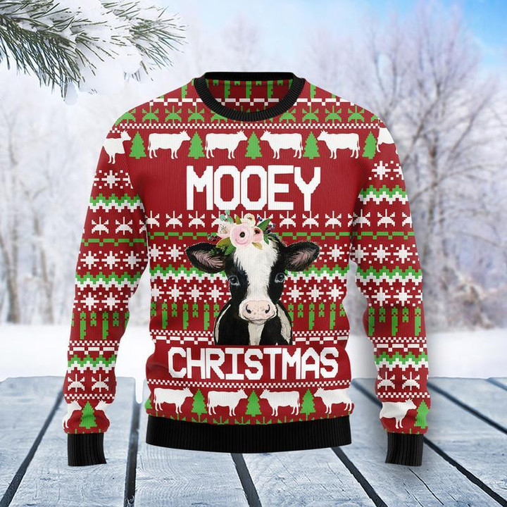 Cow Mooey Christmas Ugly Christmas Sweater 3D Printed Best Gift For Xmas Adult | US4269