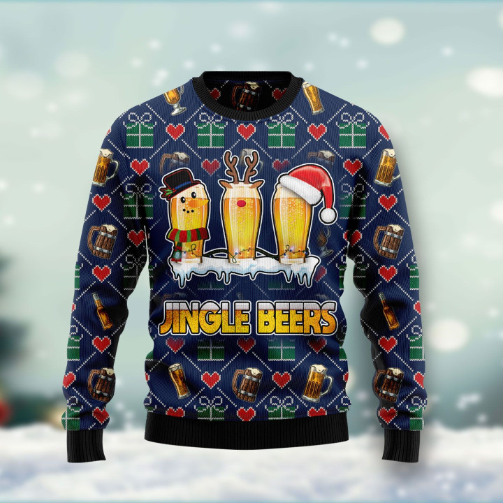 Christmas Beer Reindeer Ugly Christmas Sweater 3D Printed Best Gift For Xmas Adult | US5844