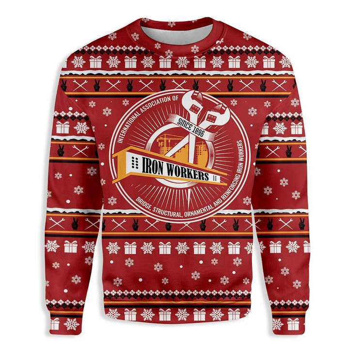 Ironworker Christmas Gift Ugly Christmas Sweater 3D Printed Best Gift For Xmas Adult | US5406