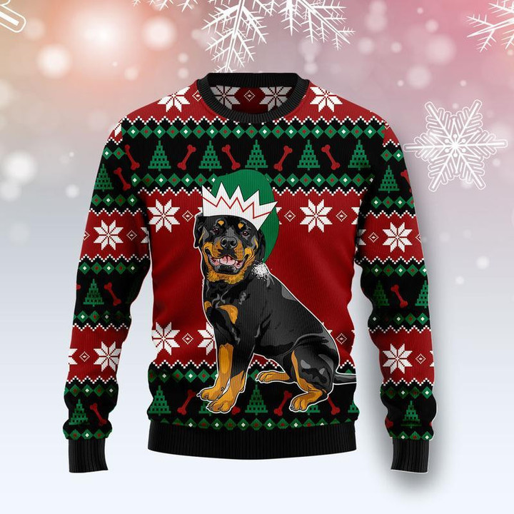 Rottweiler Cute Ugly Christmas Sweater 3D Printed Best Gift For Xmas Adult | US5547