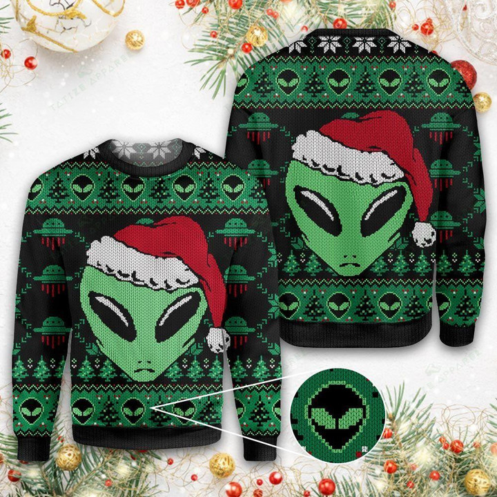 Aliens Ugly Christmas Sweater 3D Printed Best Gift For Xmas Adult | US6174
