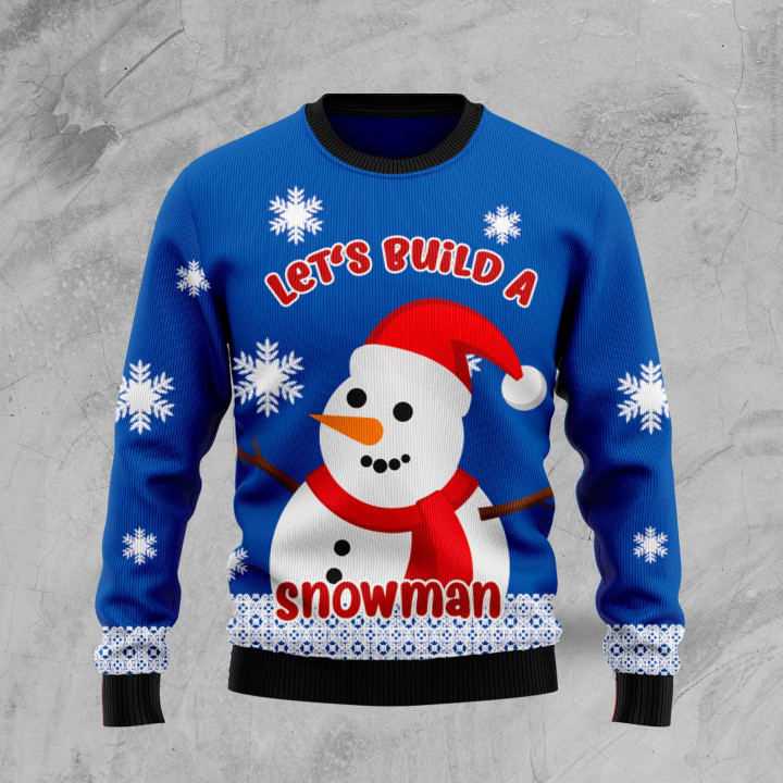 Let�s Build A Snowman Ugly Christmas Sweater 3D Printed Best Gift For Xmas Adult | US4618