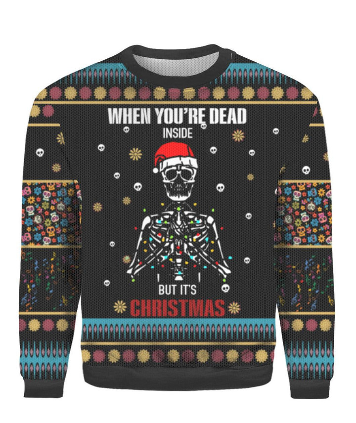 Skulls Christmas Ugly Christmas Sweater 3D Printed Best Gift For Xmas UH1037