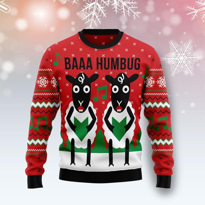 Vintage Sheep Music Ugly Christmas Sweater 3D Printed Best Gift For Xmas Adult | US4403