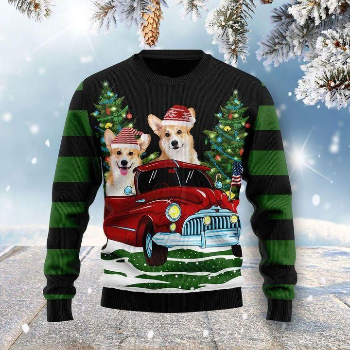 Pembroke Welsh Corgi Dog Ugly Christmas Sweater 3D Printed Best Gift For Xmas Adult | US6007