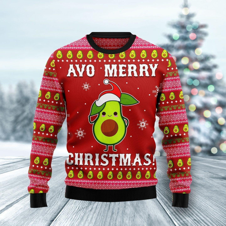 Avo Merry Christmas Ugly Christmas Sweater 3D Printed Best Gift For Xmas Adult | US5309