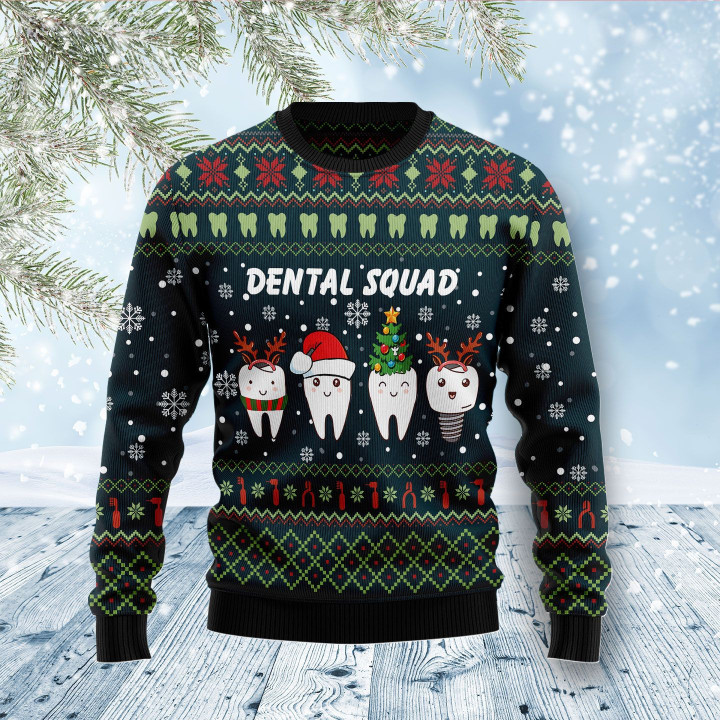 Dental Squad Ugly Christmas Sweater 3D Printed Best Gift For Xmas Adult | US5727