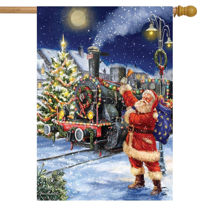 Polar Express Christmas Garden Decor Flag | Denier Polyester | Weather Resistant | GF1466