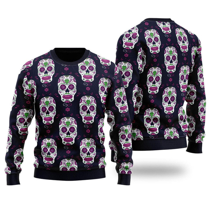 Mexican Day Sugar Skull Ugly Christmas Sweater 3D Printed Best Gift For Xmas UH2048