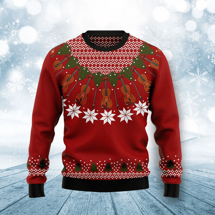 Violin Ugly Christmas Sweater 3D Printed Best Gift For Xmas US3944