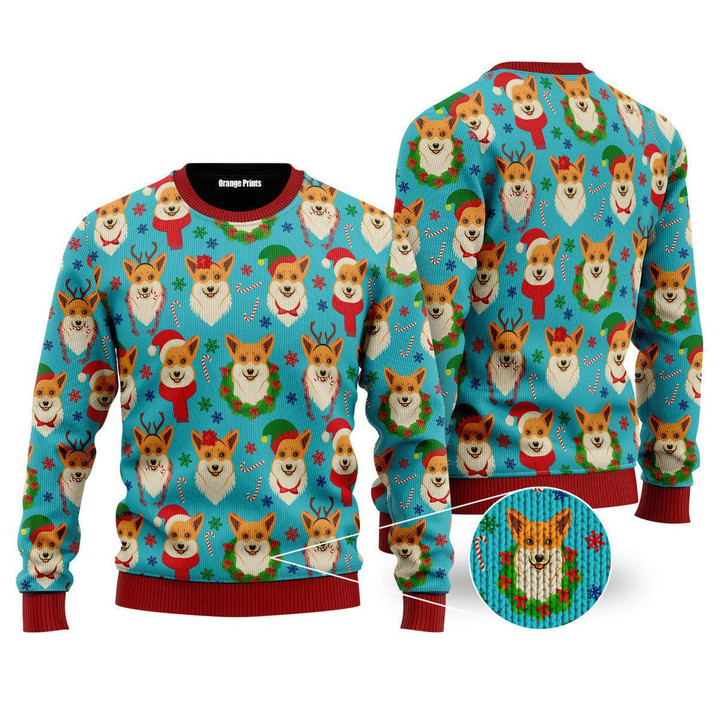 Corgi Snow Dog Christmas Ugly Christmas Sweater 3D Printed Best Gift For Xmas UH1059