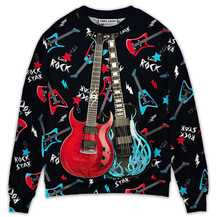 Guitar All I Need Is Playing Music - Sweater - Ugly Christmas Sweaters