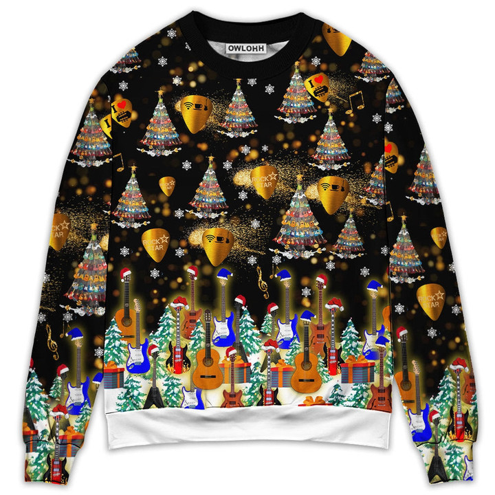Guitar Christmas Yes I Speak Guitar - Sweater - Ugly Christmas Sweaters