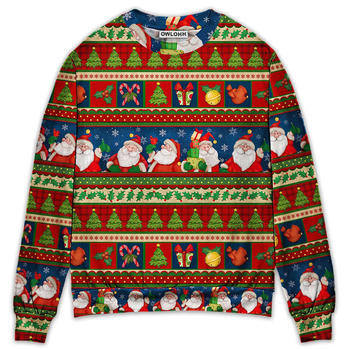 Christmas Santa Claus Happy Xmas - Sweater - Ugly Christmas Sweaters