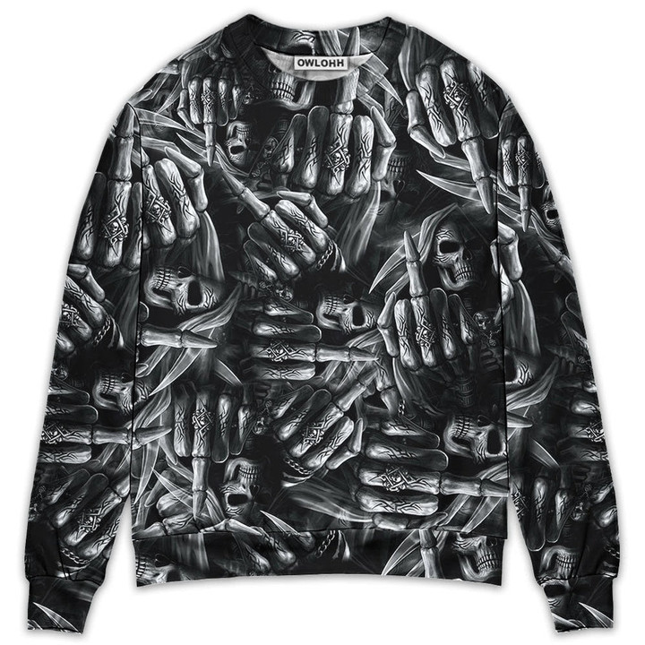 Skull Life Is The Whisper Of The Death - Sweater - Ugly Christmas Sweaters
