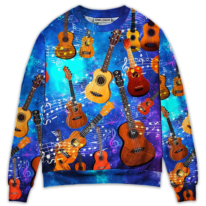 Guitar Ukulele Love Forever - Sweater - Ugly Christmas Sweater
