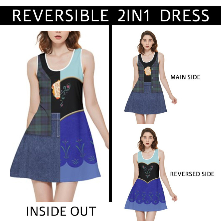Princess Anna and Finish Each Other's Dress, Ralph Breaks the Internet 2 in 1 Costume, Inside Out Racerback, Disneybound Cosplay Outfits