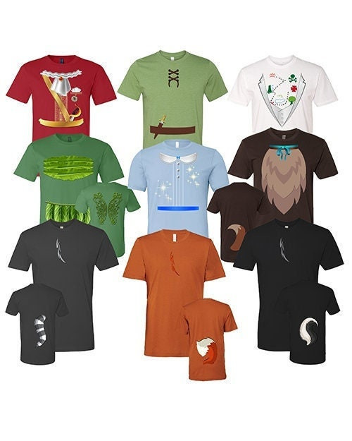 Peter, Wendy, Captain, Fairy and Friends Inspired Adult, Youth And Toddler Unisex and Women's Costume Tee